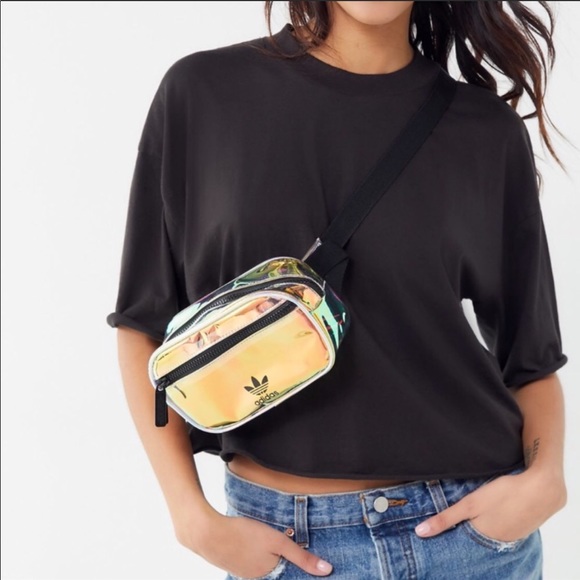 iridescent adidas fanny pack